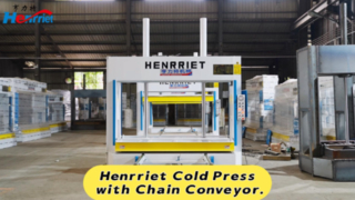Henrriet Cold Press with Chain Conveyor.