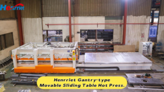 Henrriet Gantry-type Movable Sliding Table Hot Press.