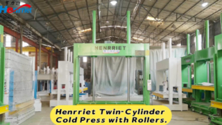 Henririet Zweizylinder-Kaltpresse mit Walzen.