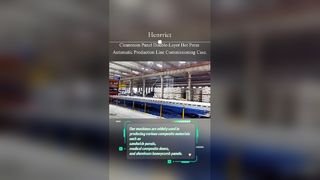 Double layer hot pressing automatic production line for cleanroom panels in construction engineering