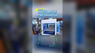 Multi layer medical door hot press laminating machine
